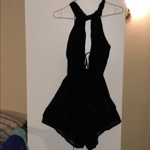 Black crisis cross Romper